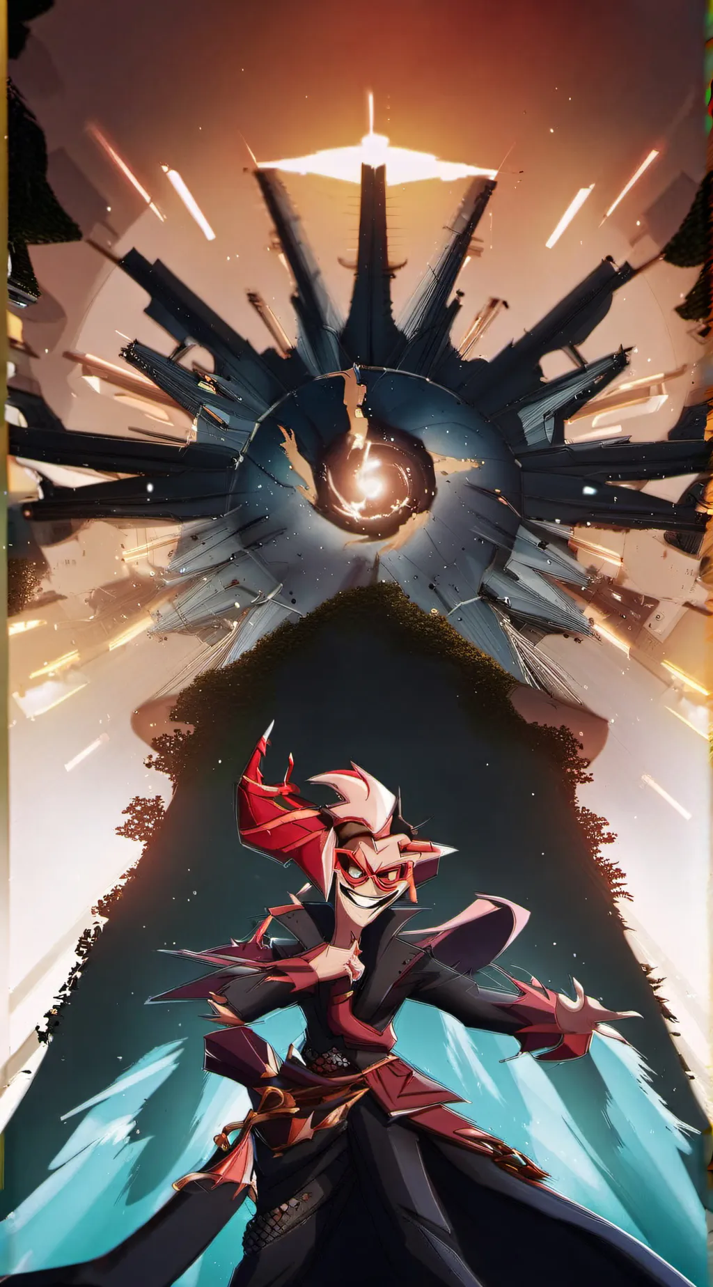 ai character: Radioapple background