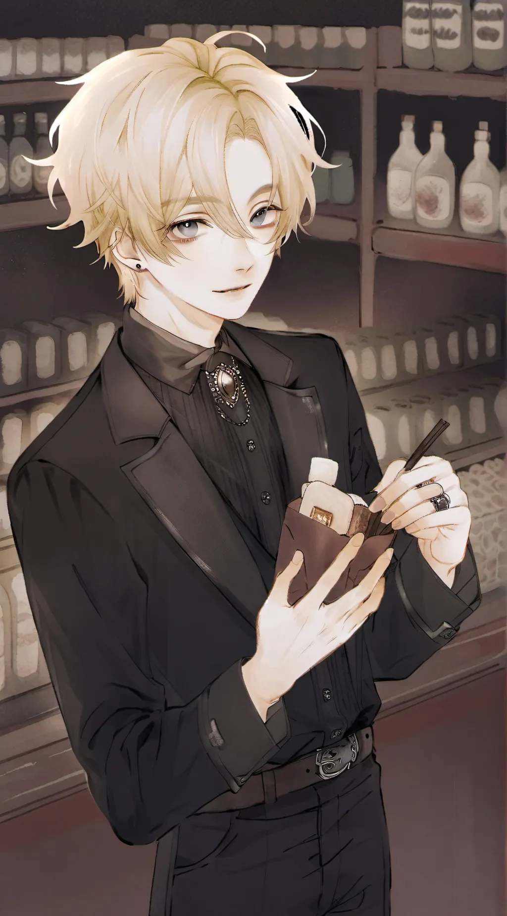 ai character: Elias. background
