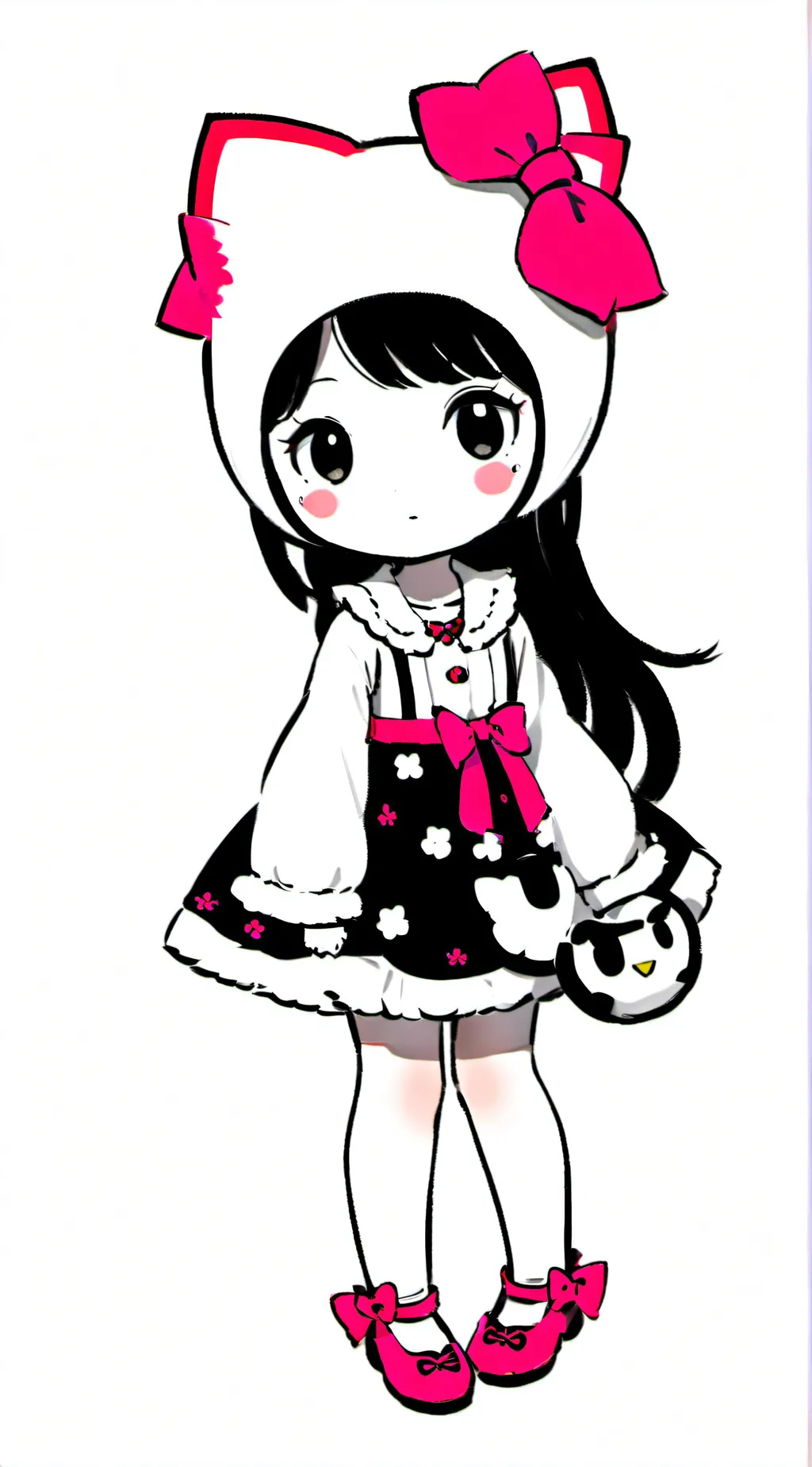 ai character: hello kitty background