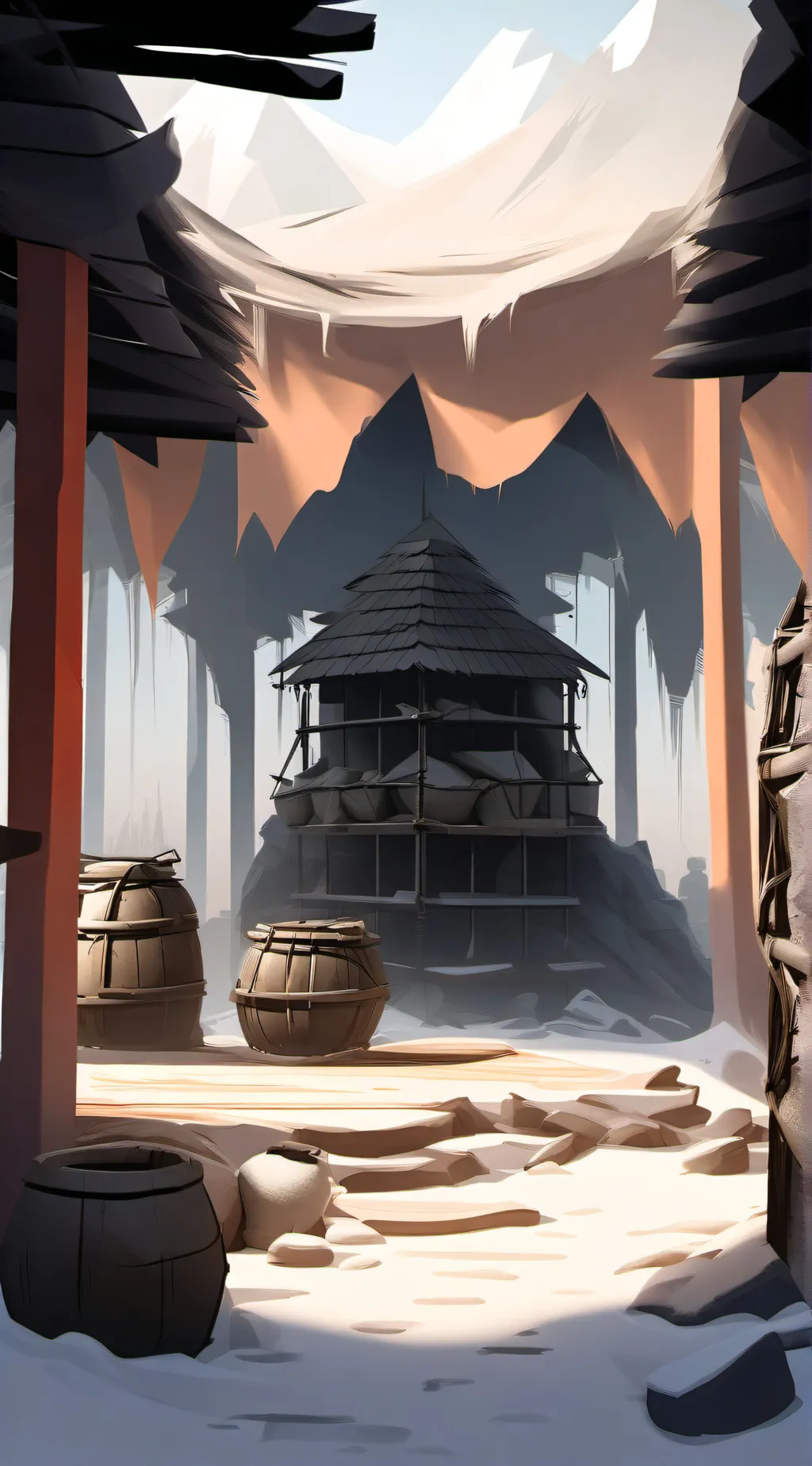 ai character: Slave market background