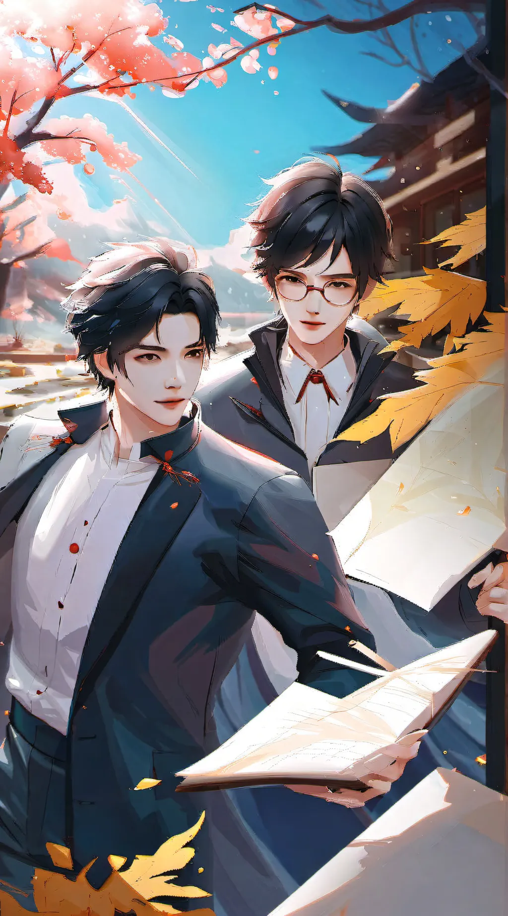 ai character: boys at park background