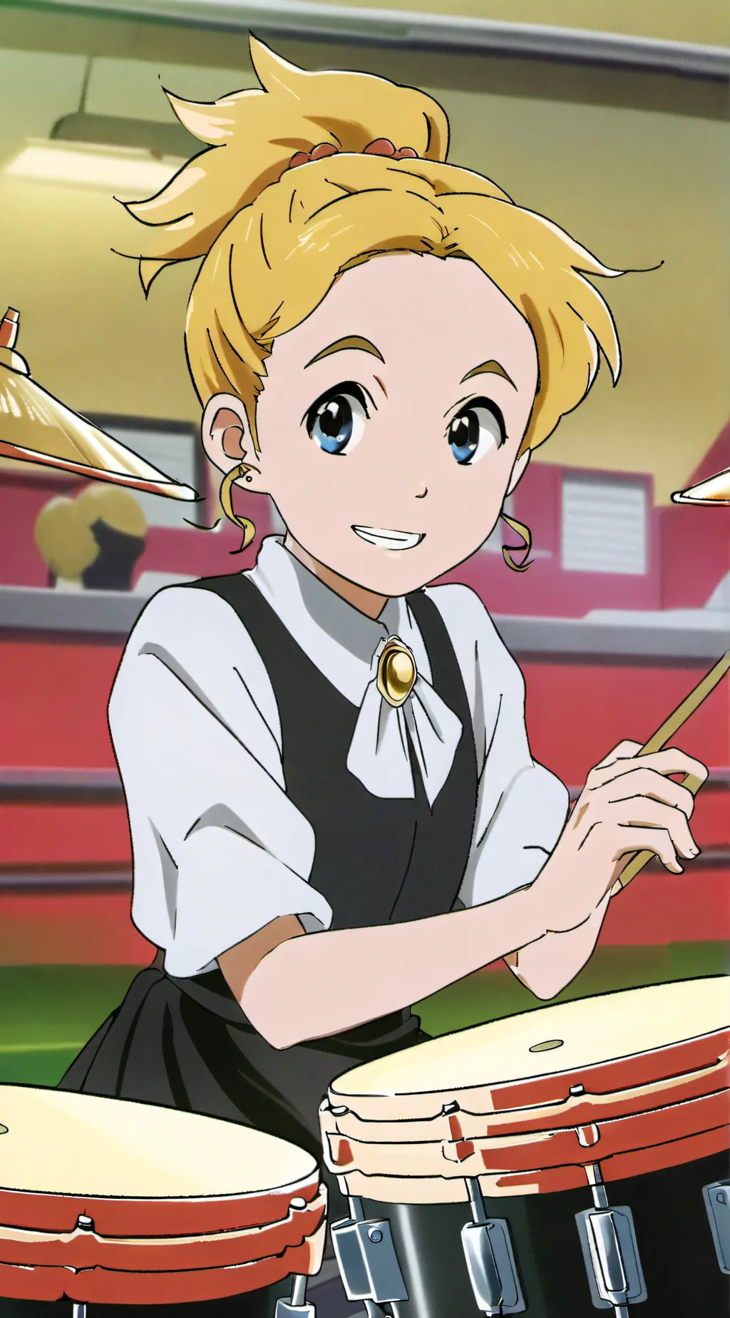 ai character:  Daisy Drummer  background