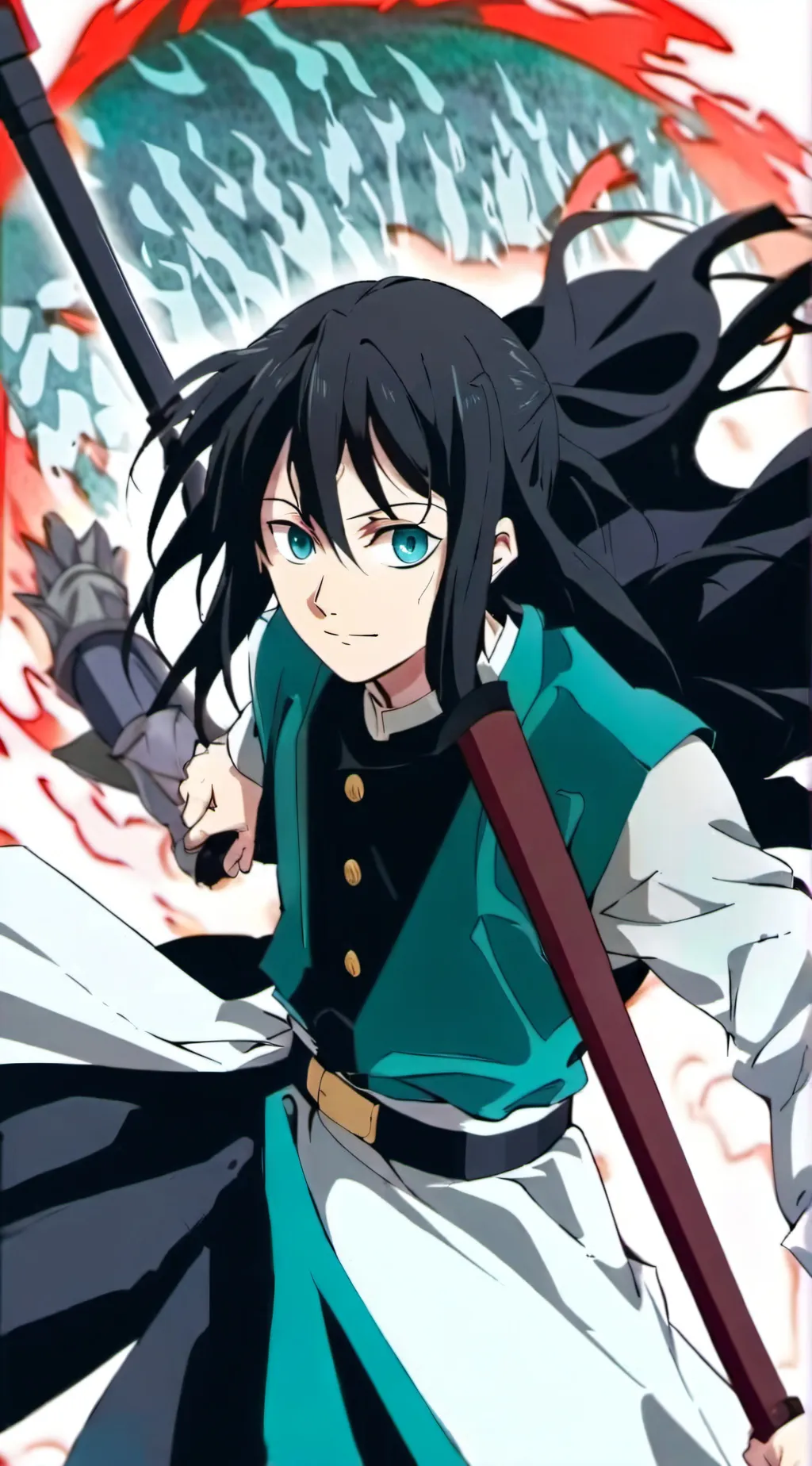 ai character: muichiro 🩵💙 background