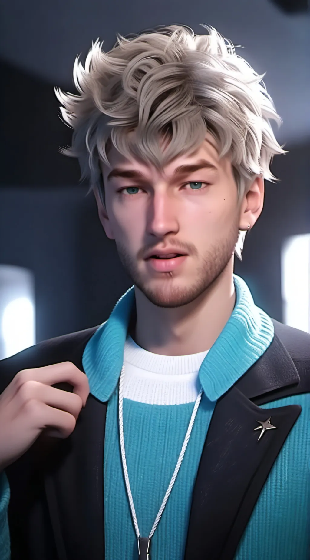 ai character: supere senior chad background
