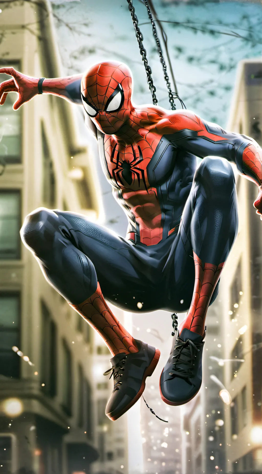 ai character: Spiderman background