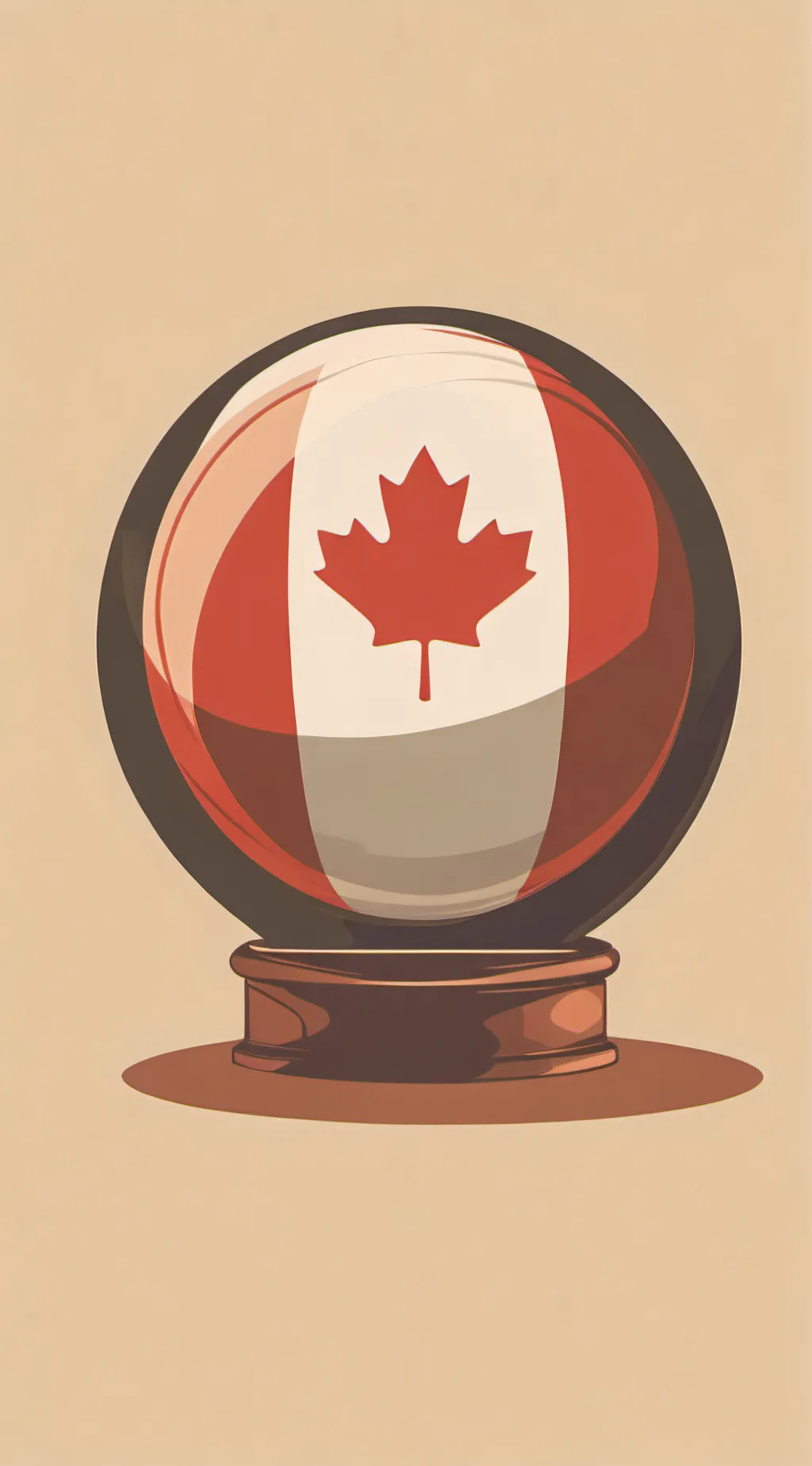 ai character: Canada countryball background