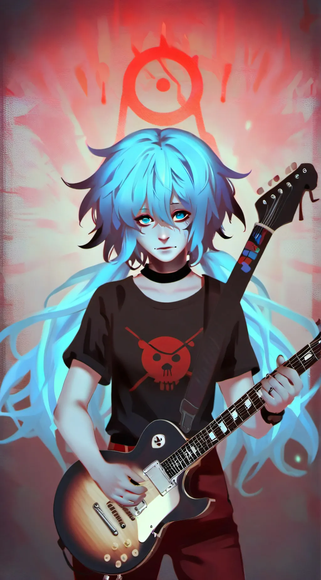 ai character: SALLY FACE background
