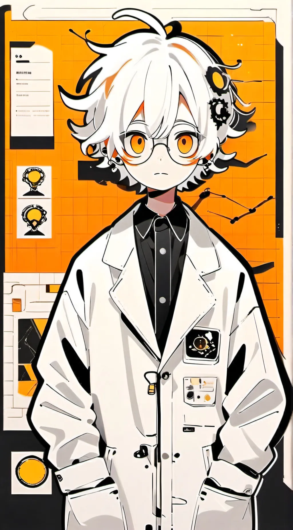 ai character: Red background