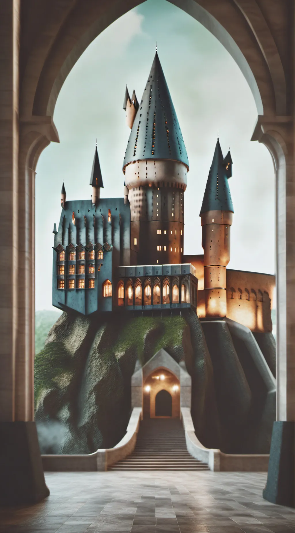 ai character: Hogwarts  background