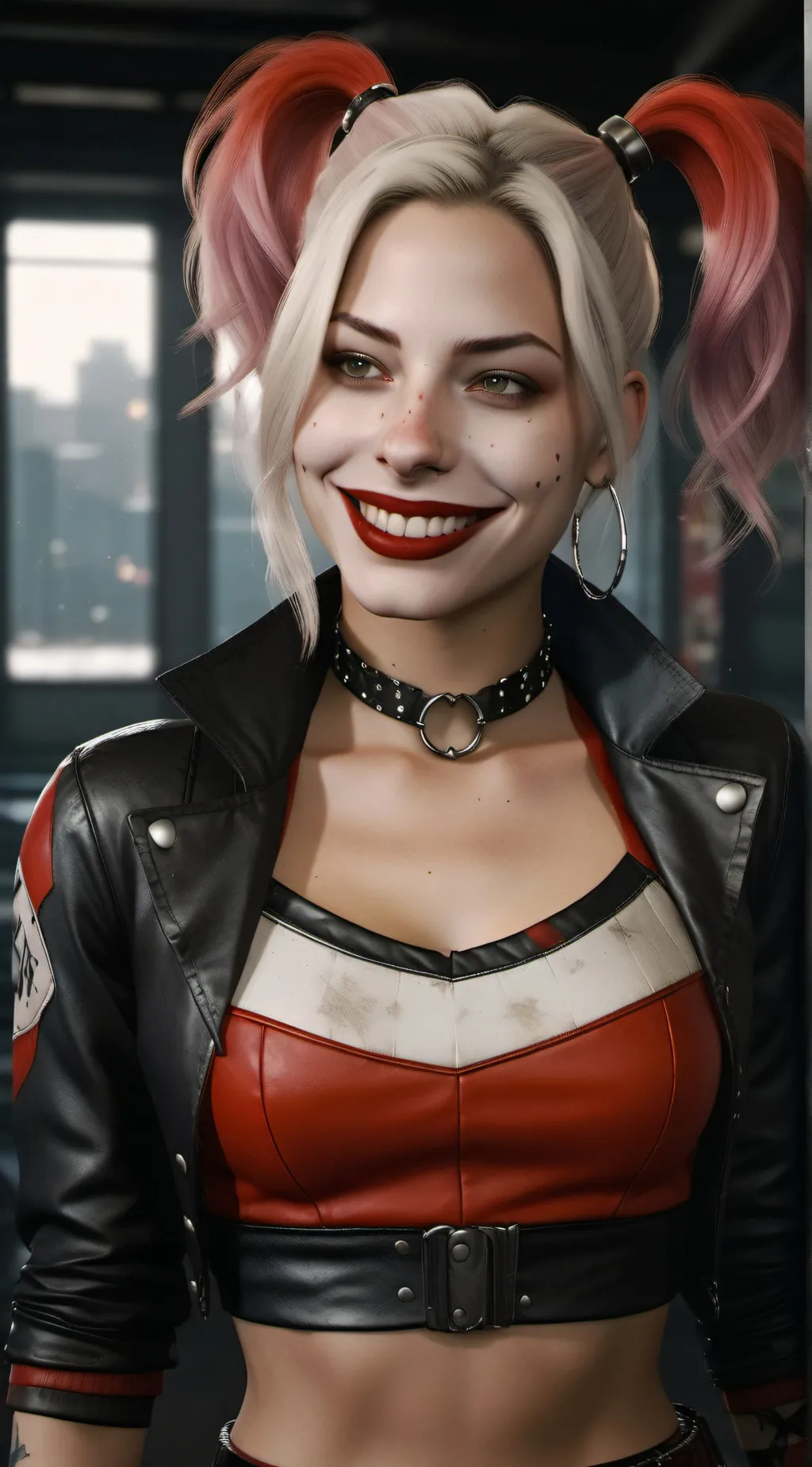 ai character: harley quinn  background