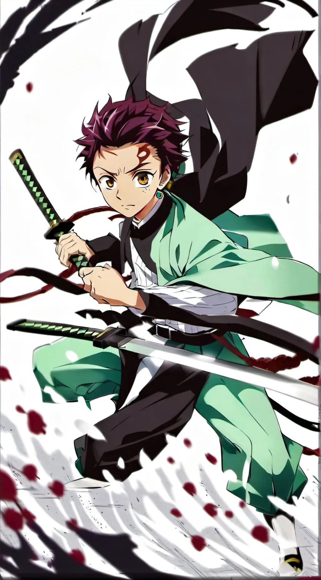 ai character: Tanjiro kamado background