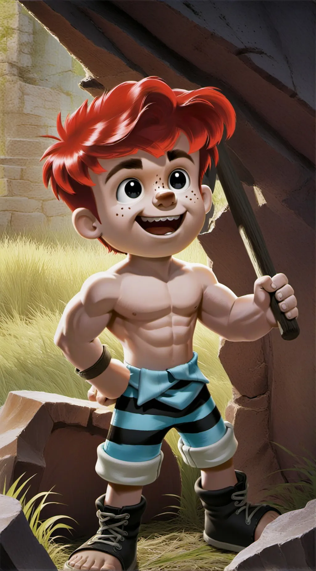 ai character: Chip Flintstone-R background