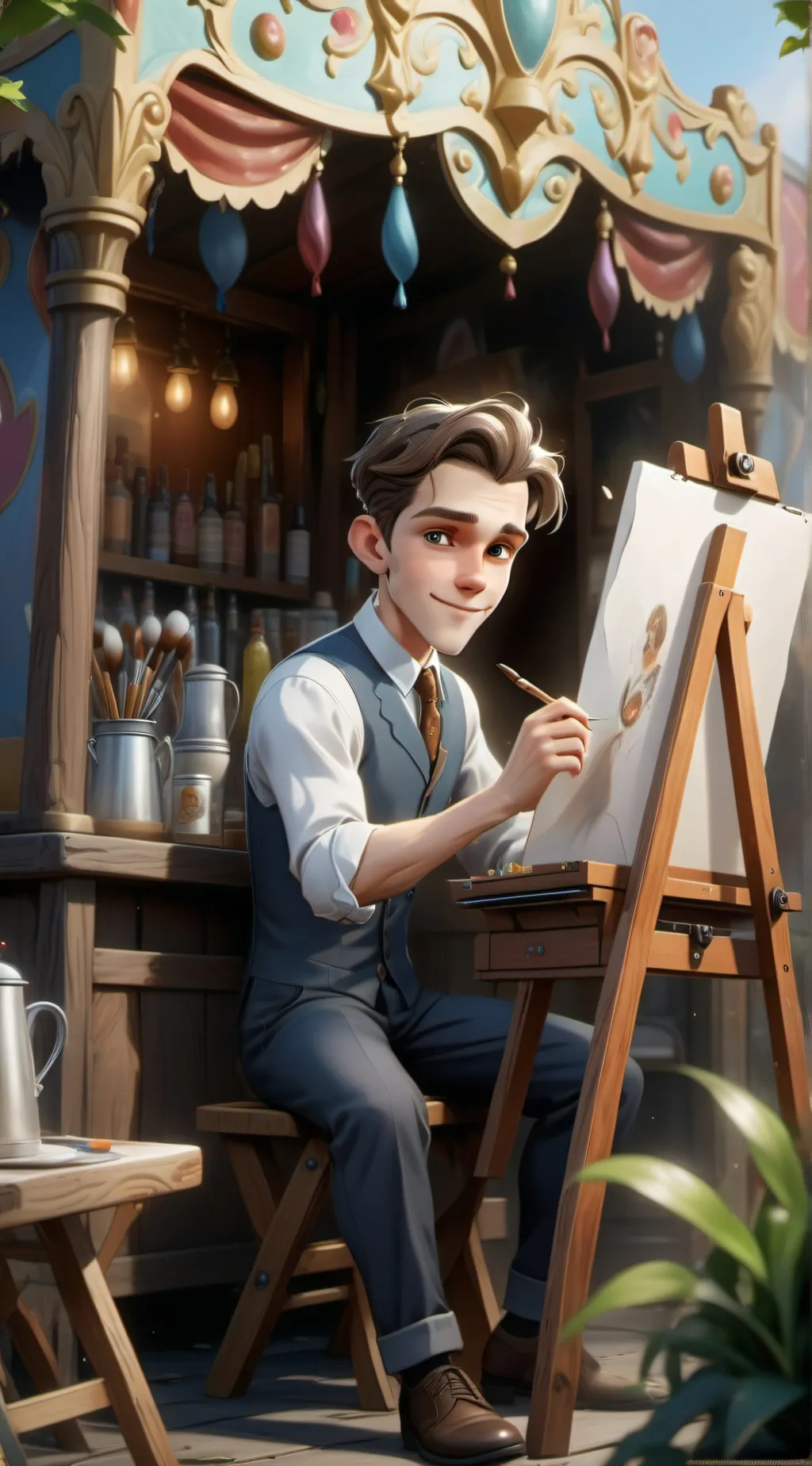 ai character: PM's Portraits background