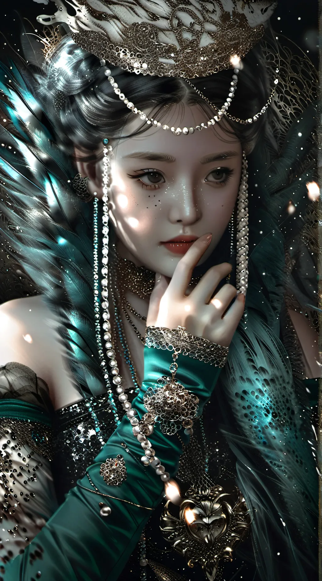 ai character: Buddha girl  background