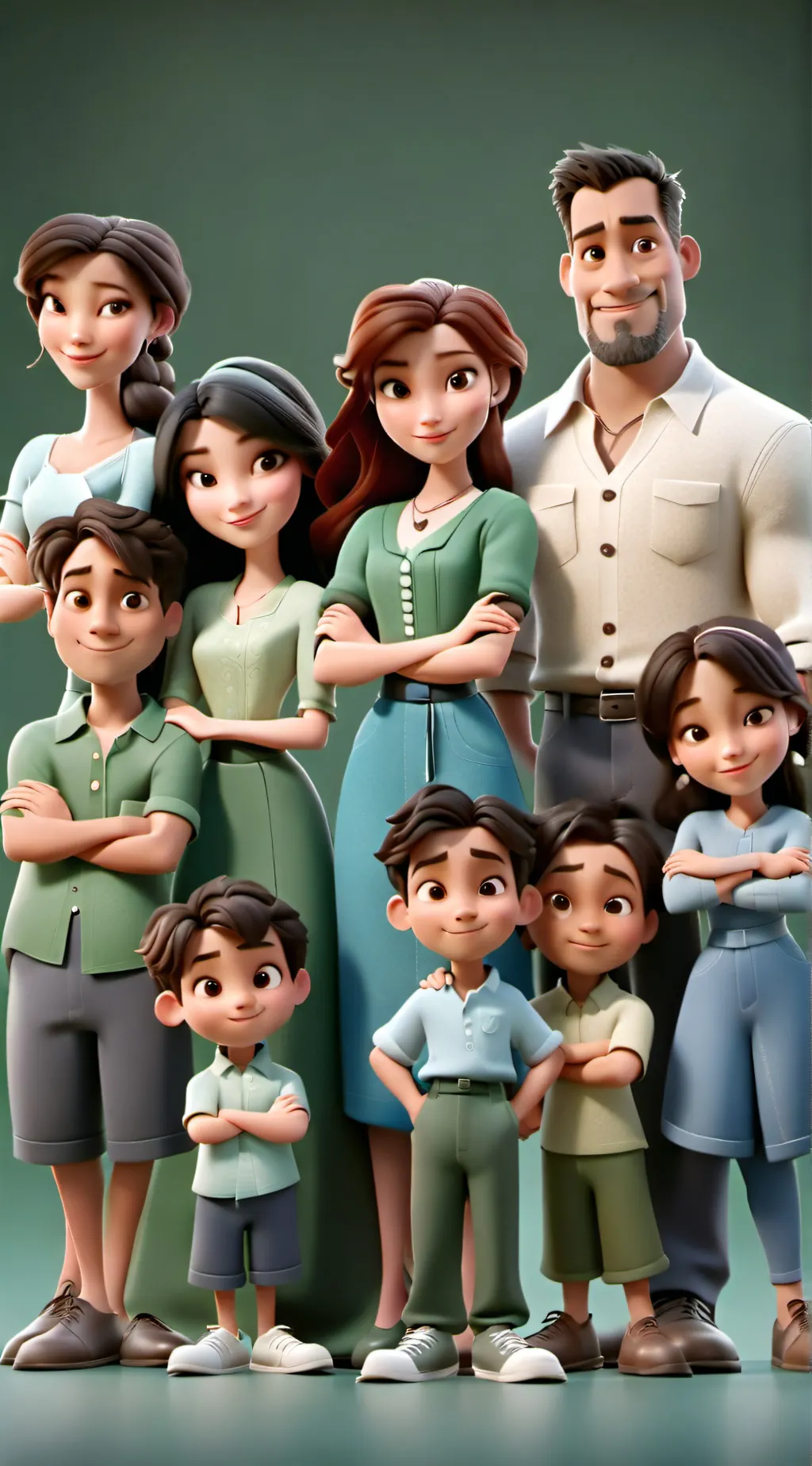 ai character: Family Of Twelve background