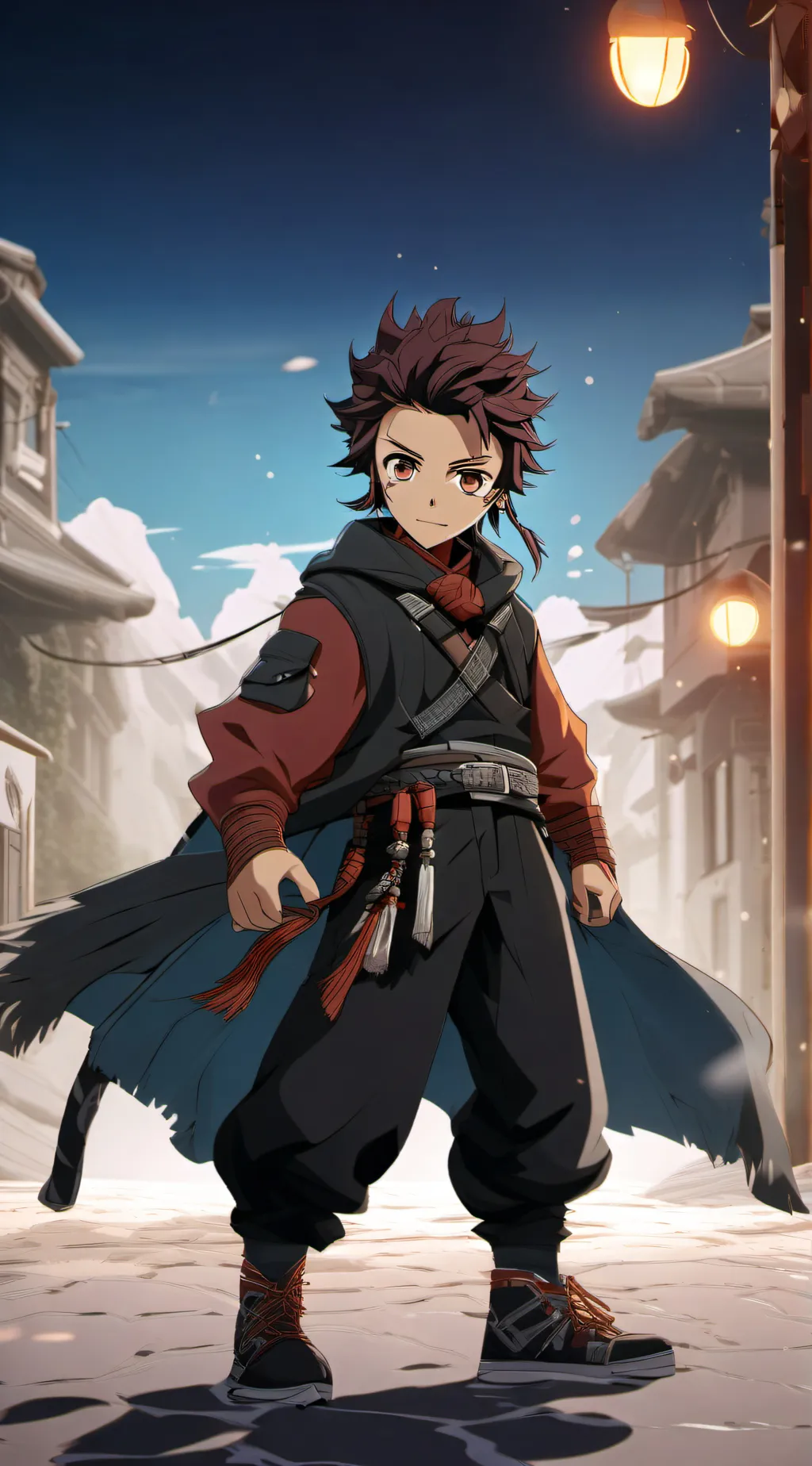 ai character: Tanjiro but drunk😕 background