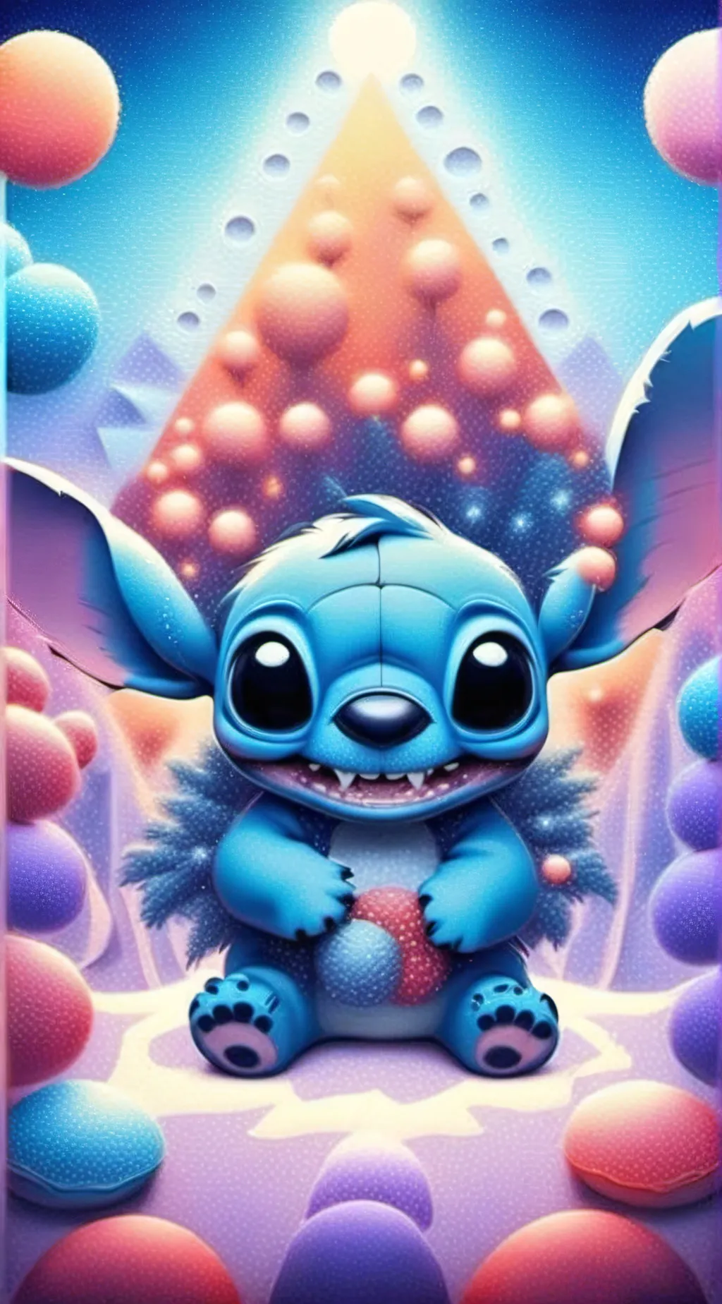 ai character: Baby stitch background