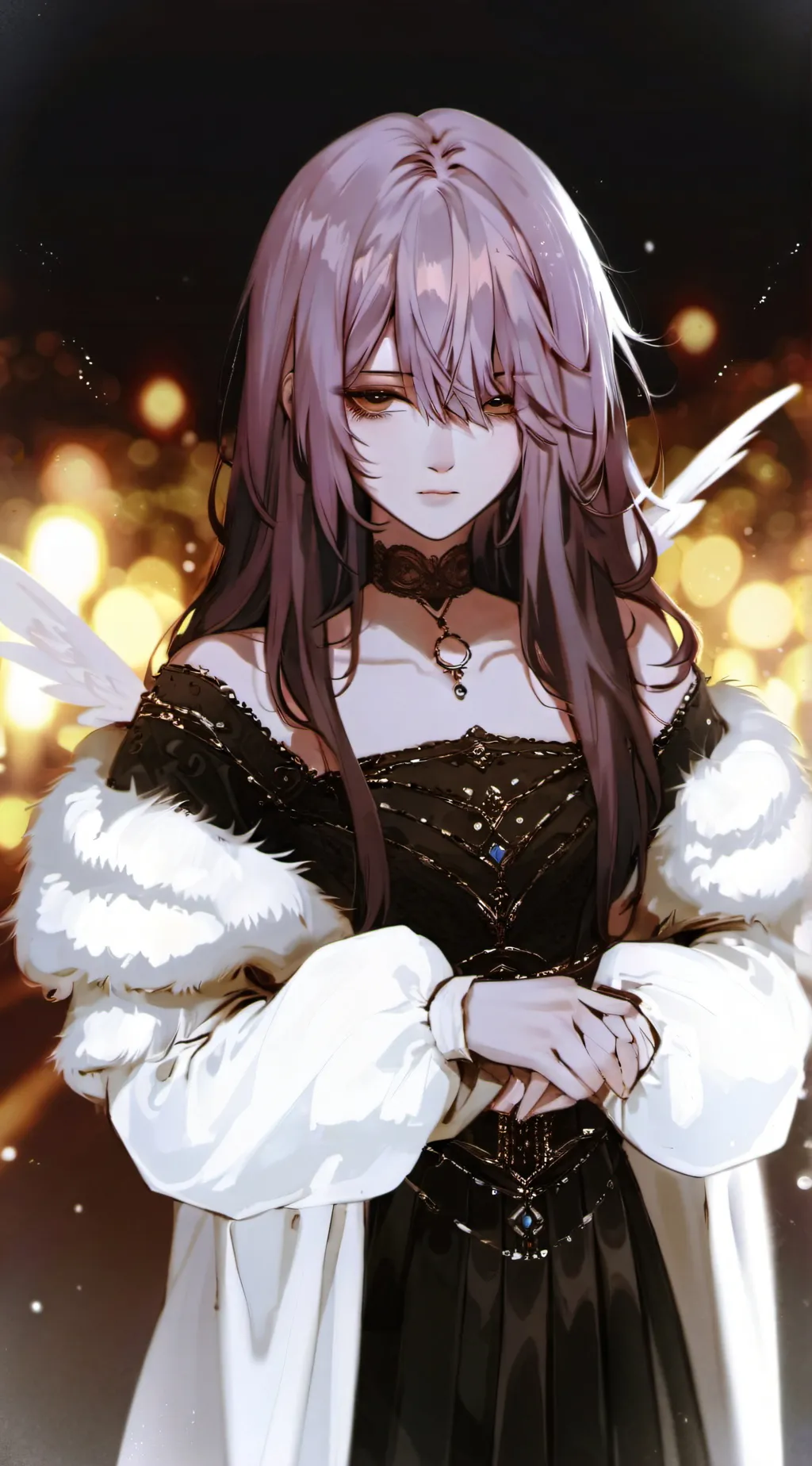 ai character: 🩷Violet💜 background