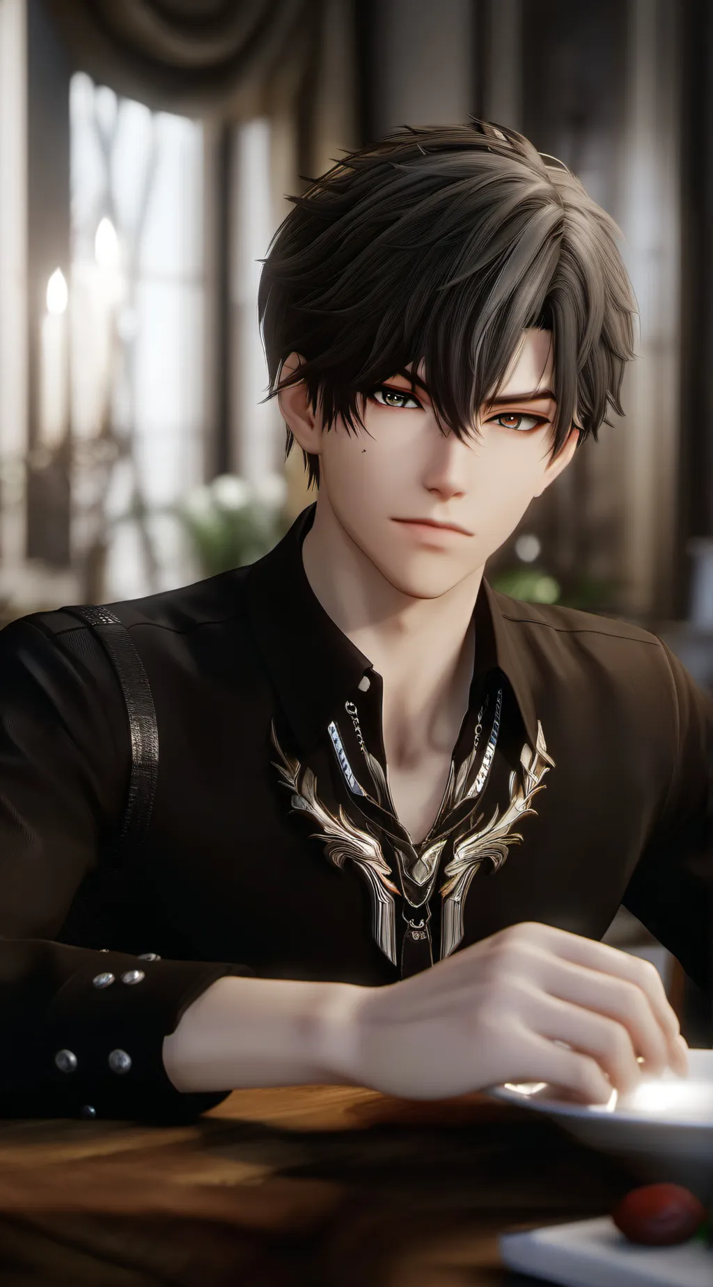 ai character: Asher  background