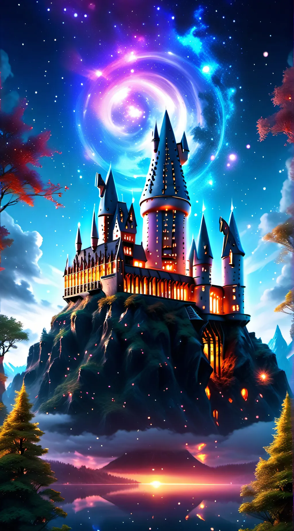 ai character: Hogwarts  background