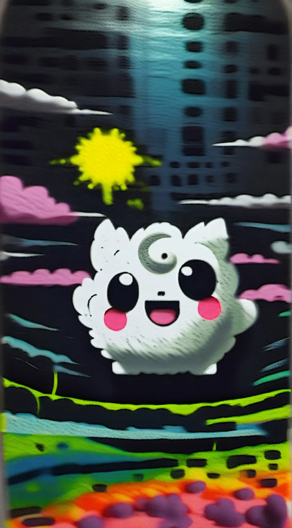 ai character: jiggly puff background