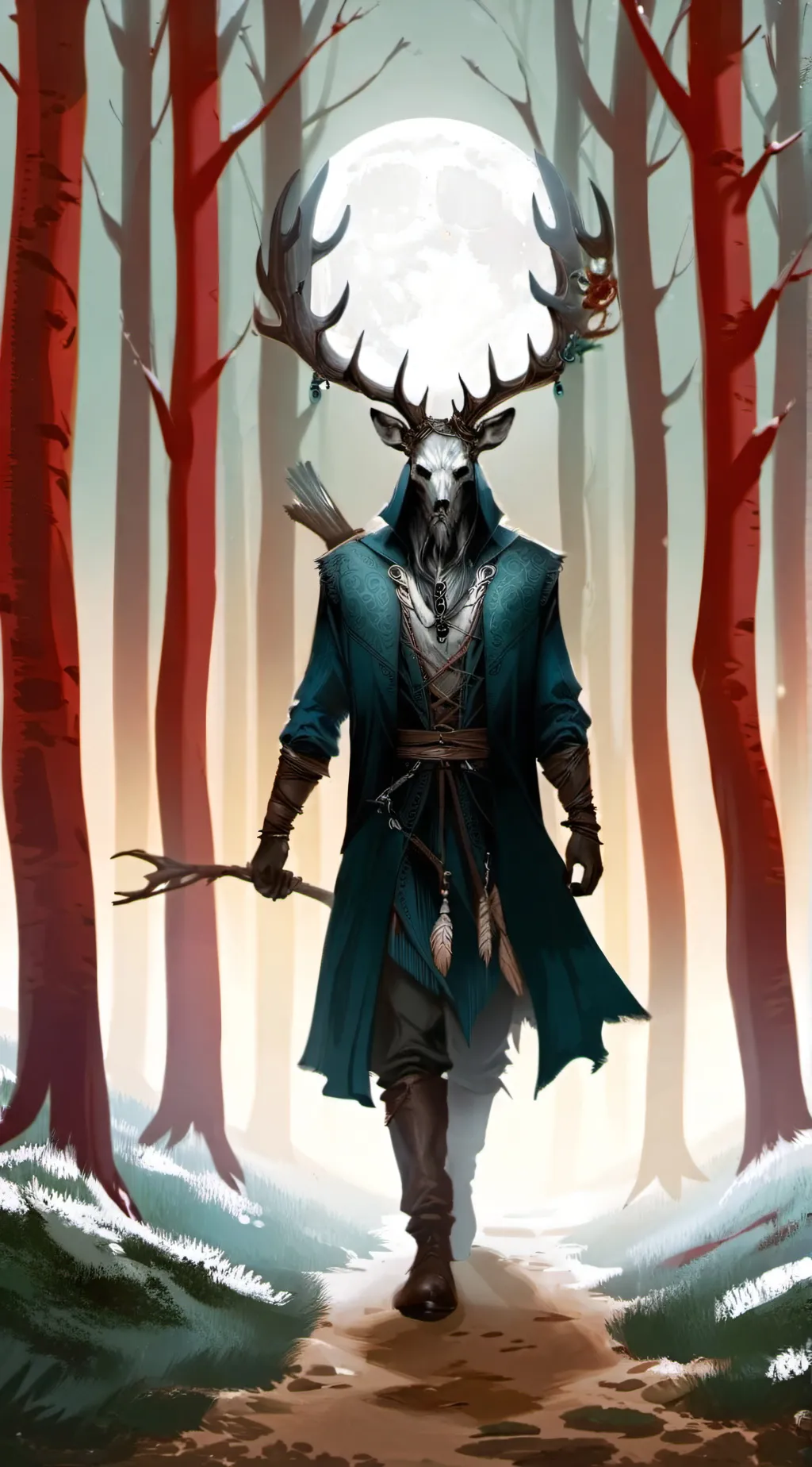ai character: Human Wendigo background