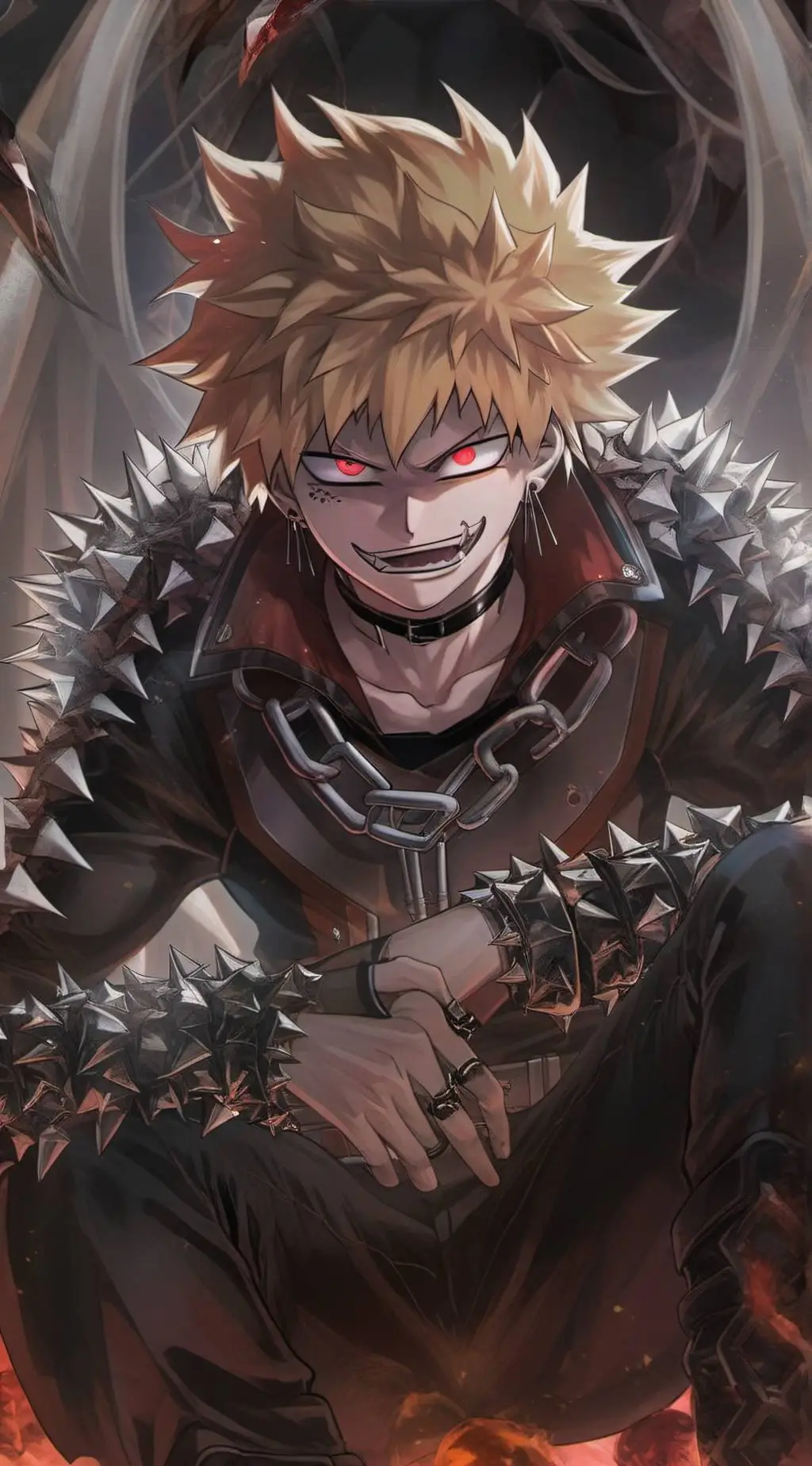ai character: Katsuki Bakugo background