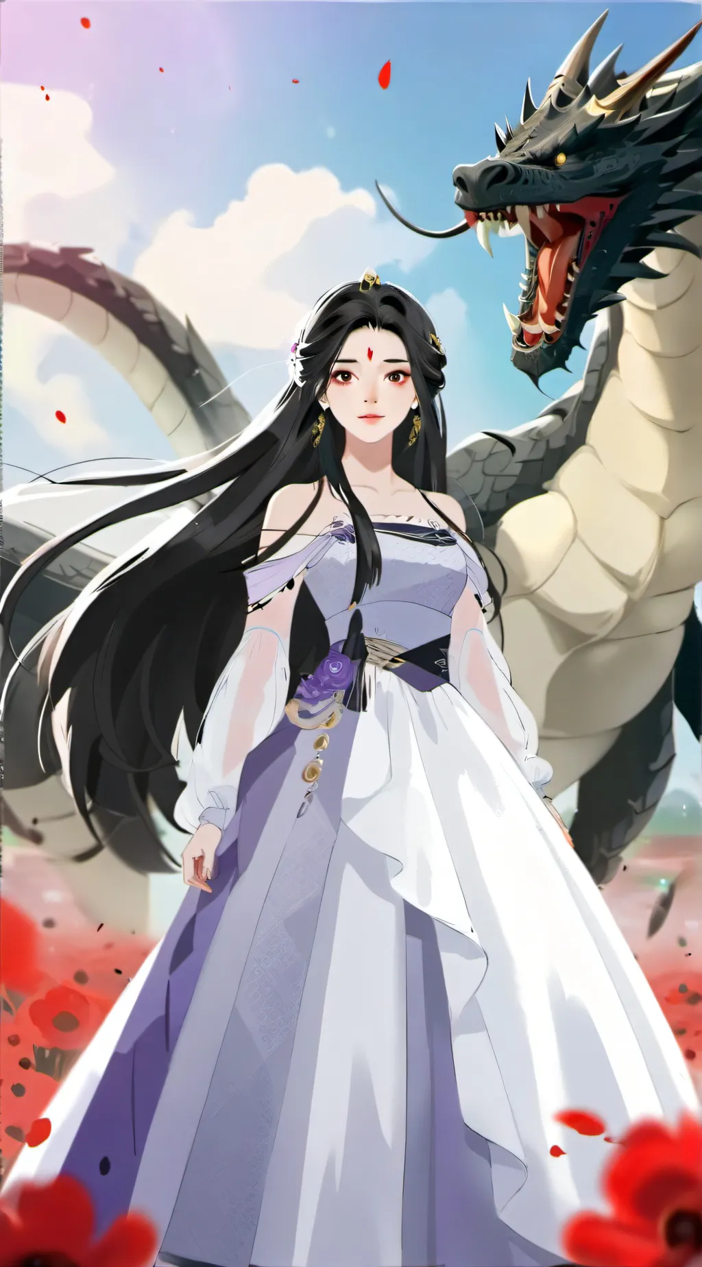 ai character: upper 3 + muzan  background