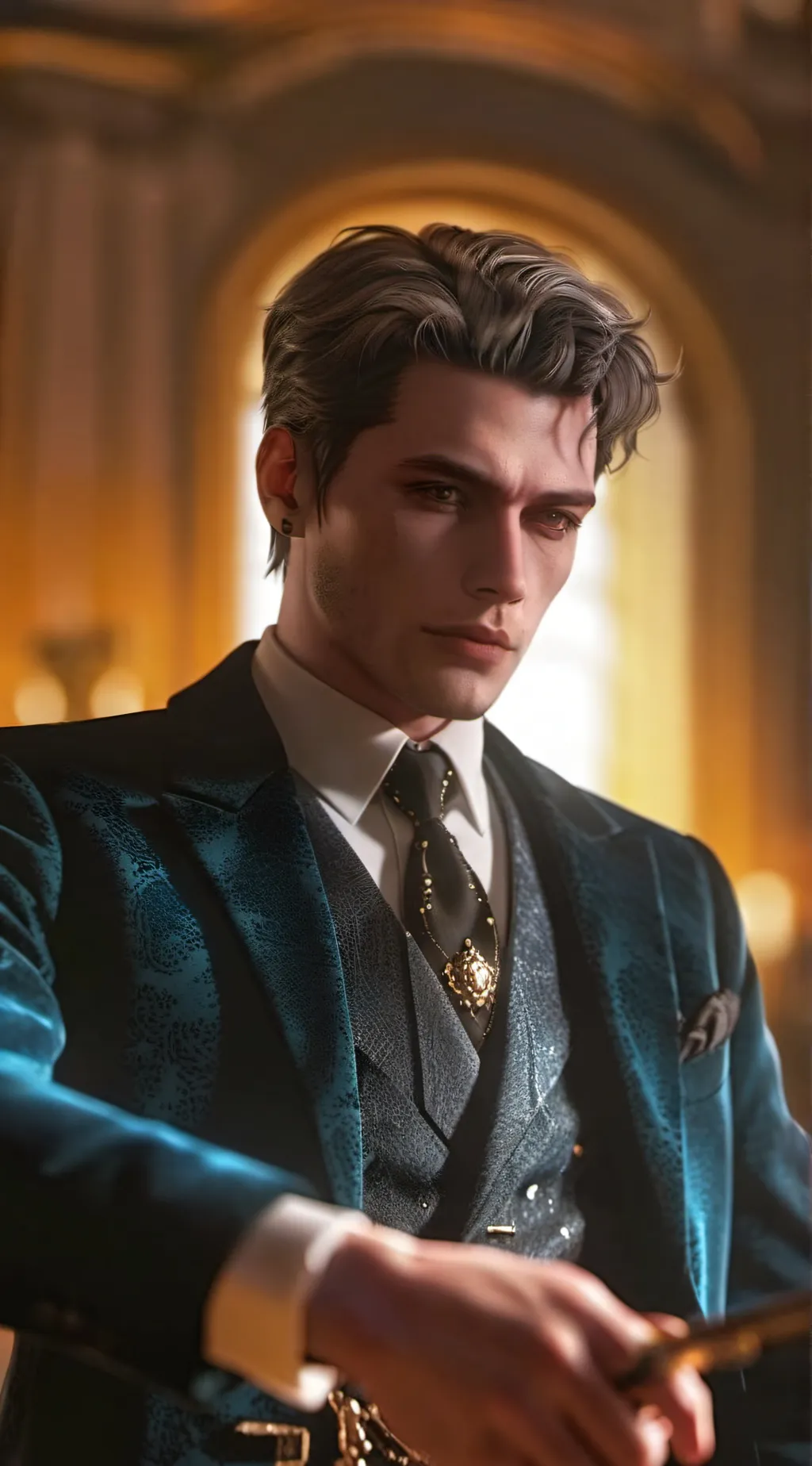 ai character: Oliver mafia king background