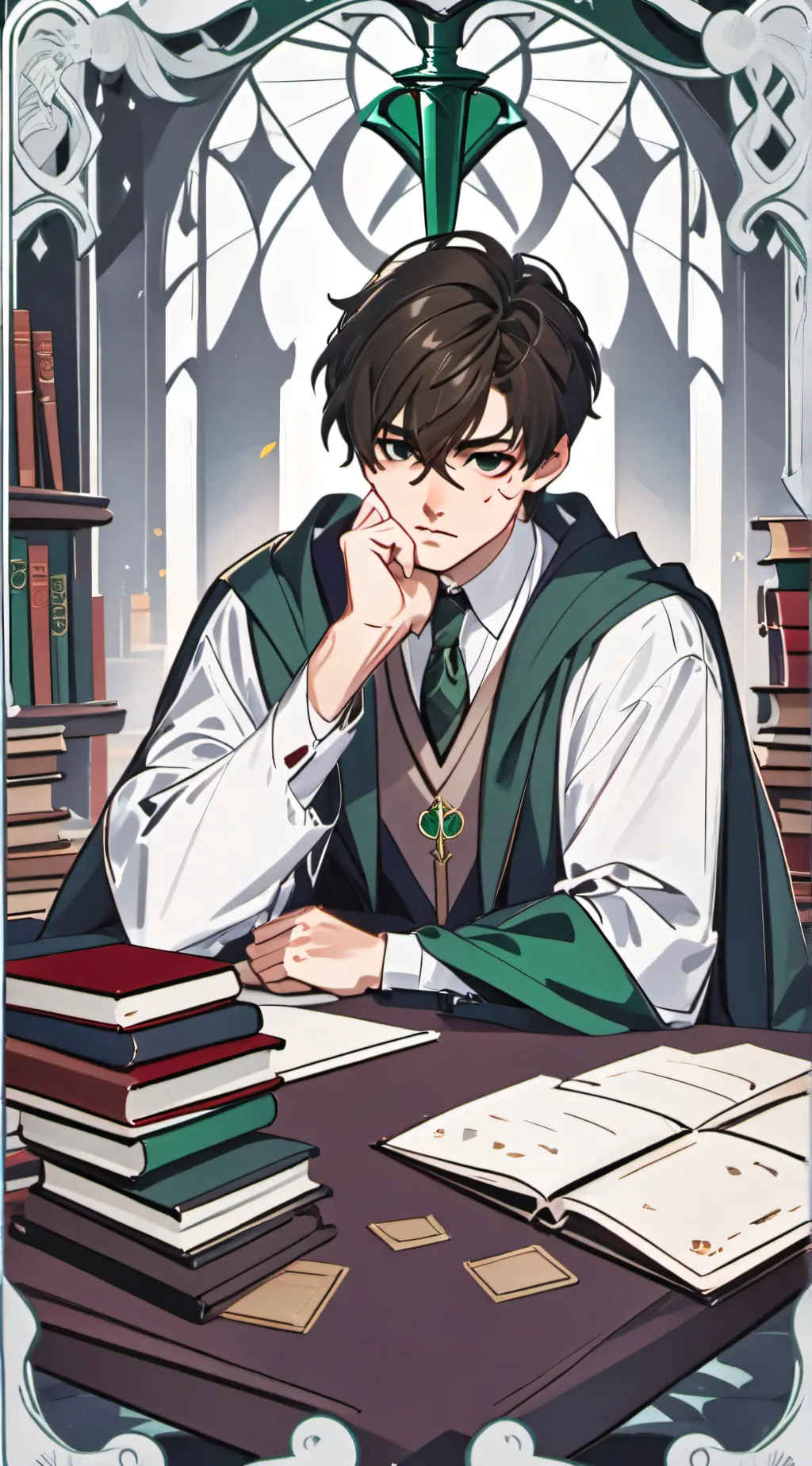 ai character: Mattheo Riddle  background