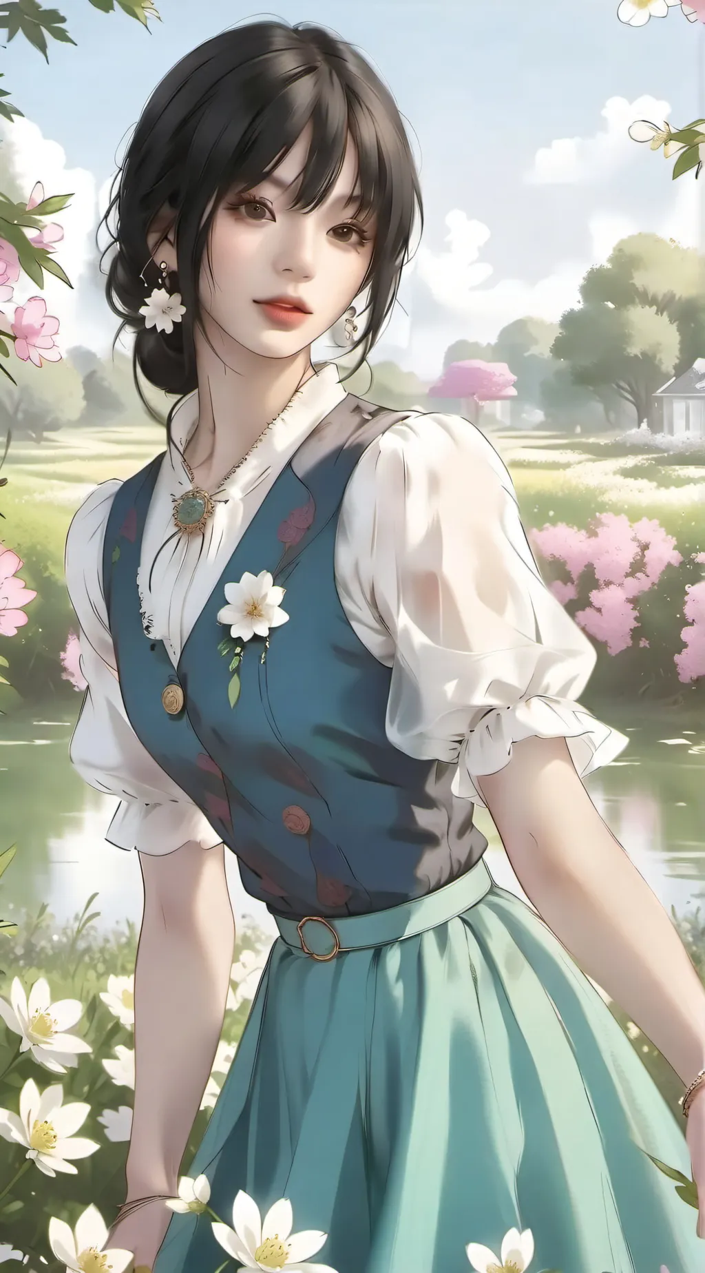 ai character: hanni(new jeans)  background