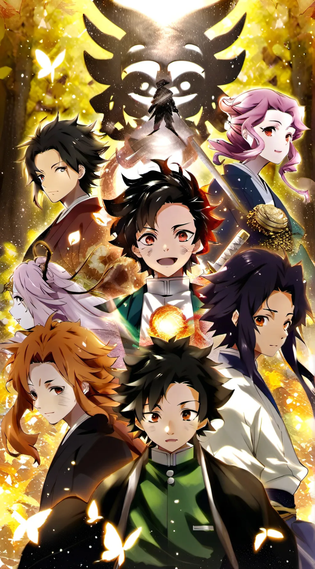 ai character: demon slayer  background