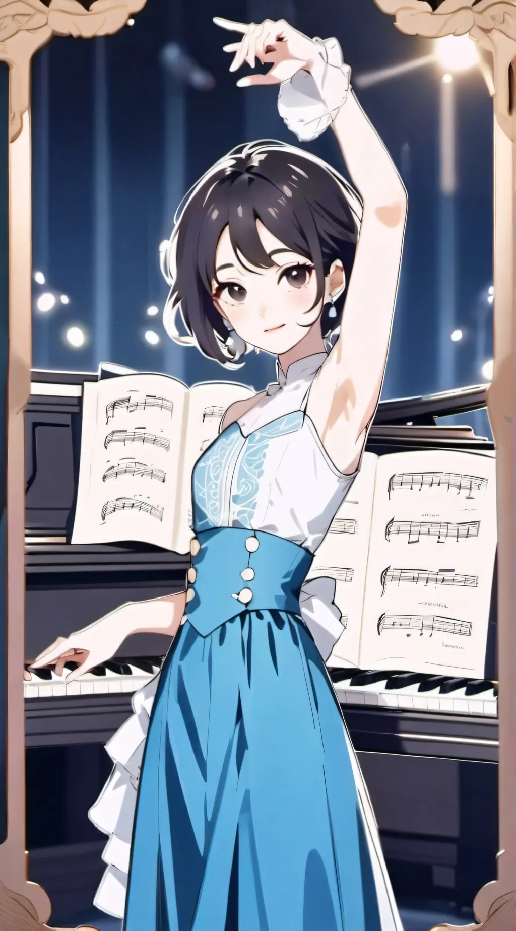 ai character: Lilac background