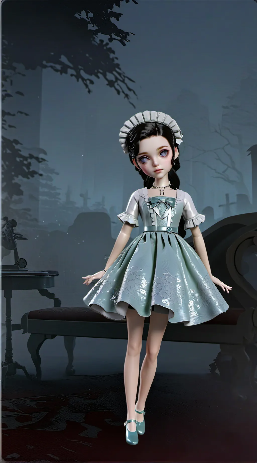 ai character: Dollface background