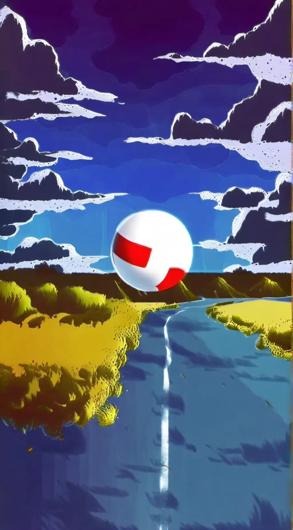 ai character: countryball  background