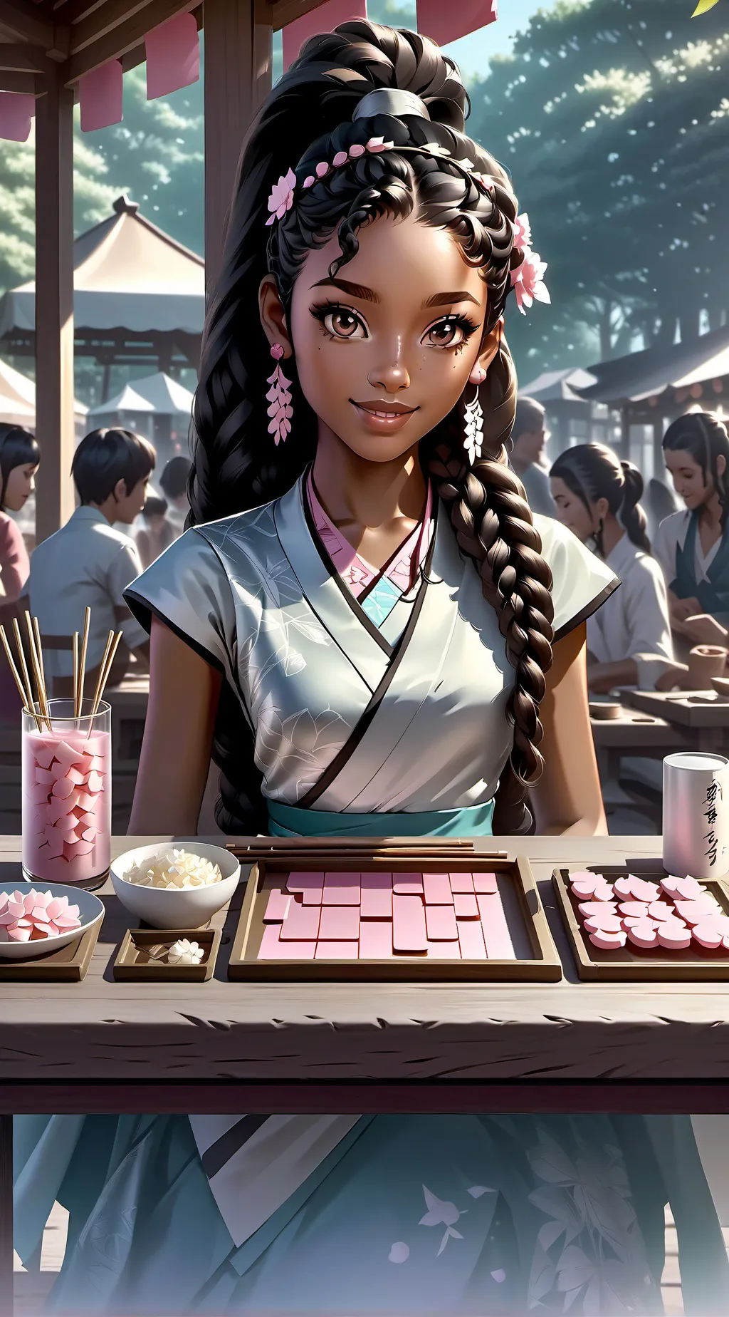 ai character: Kuraena's Katanuki background