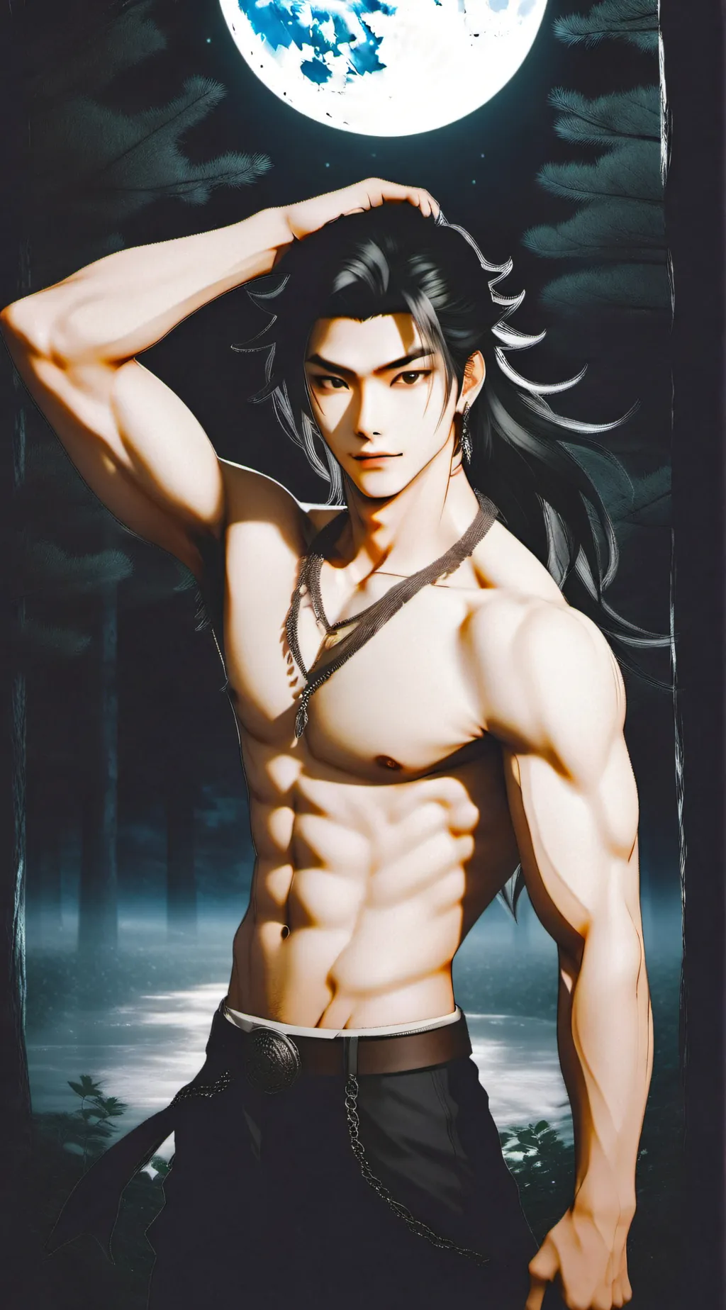 ai character: Kimetsu  Xang background
