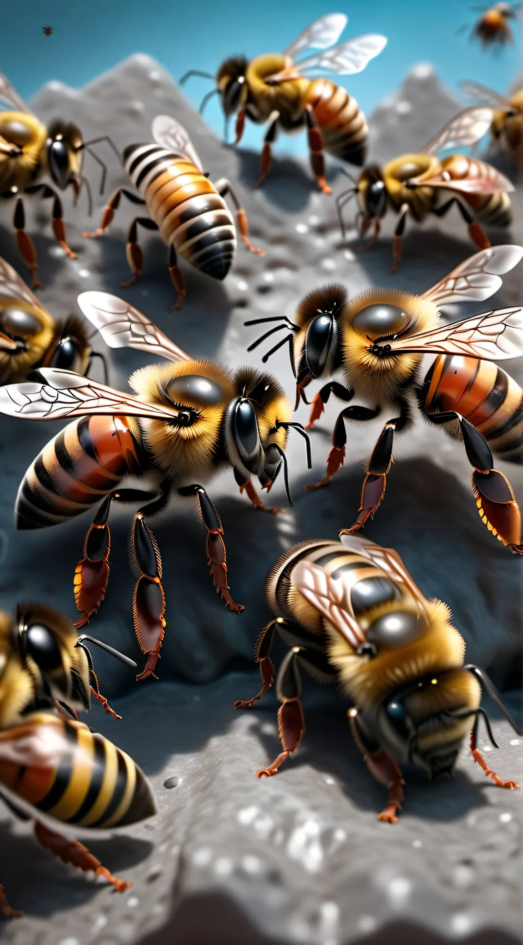 ai character: 10,000 bees background