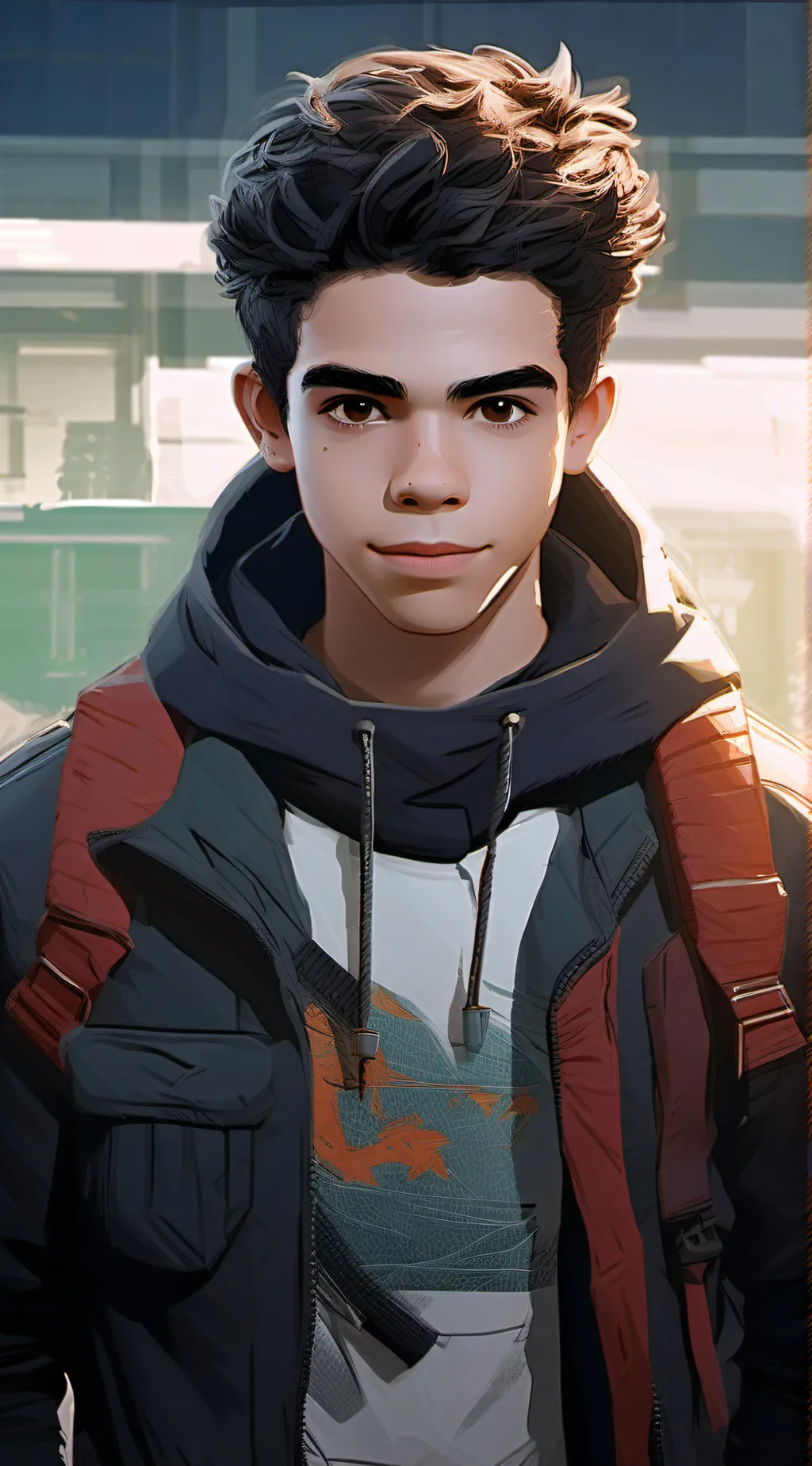 ai character: Cameron Boyce background