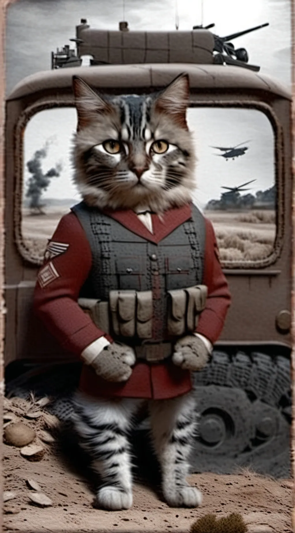 ai character: SOLDIER_CAT background