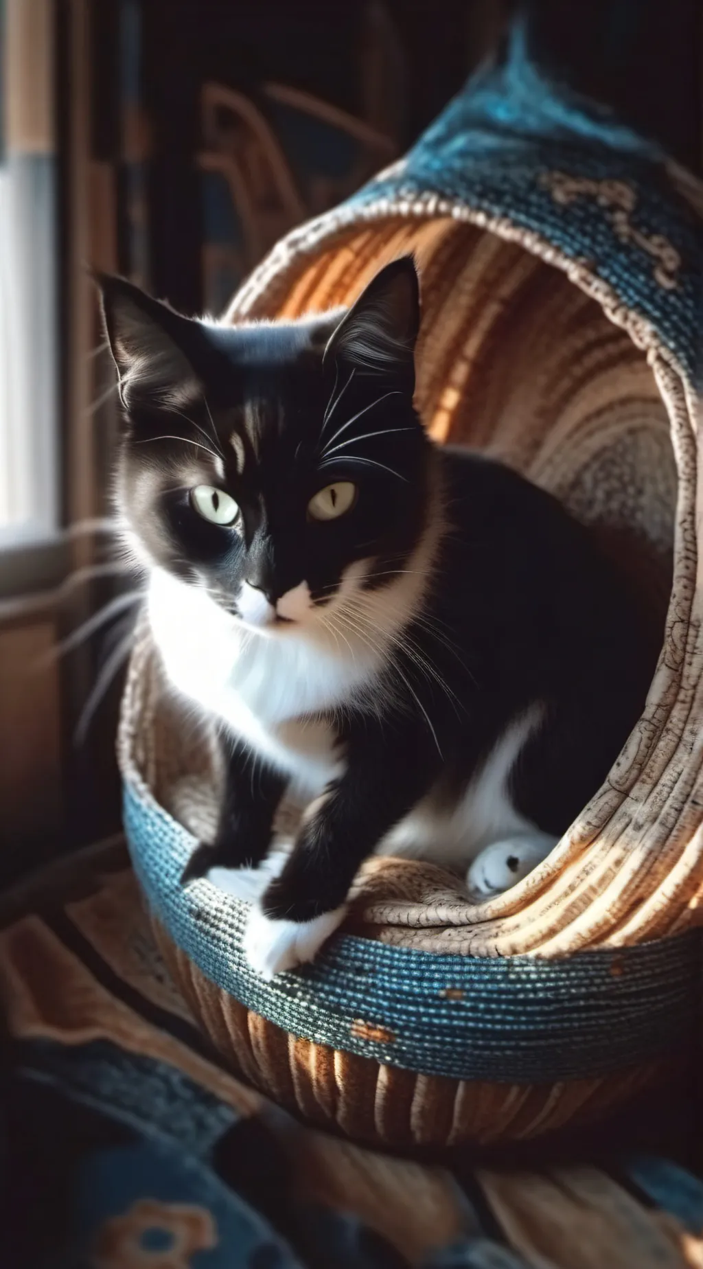 ai character: shelter cat background