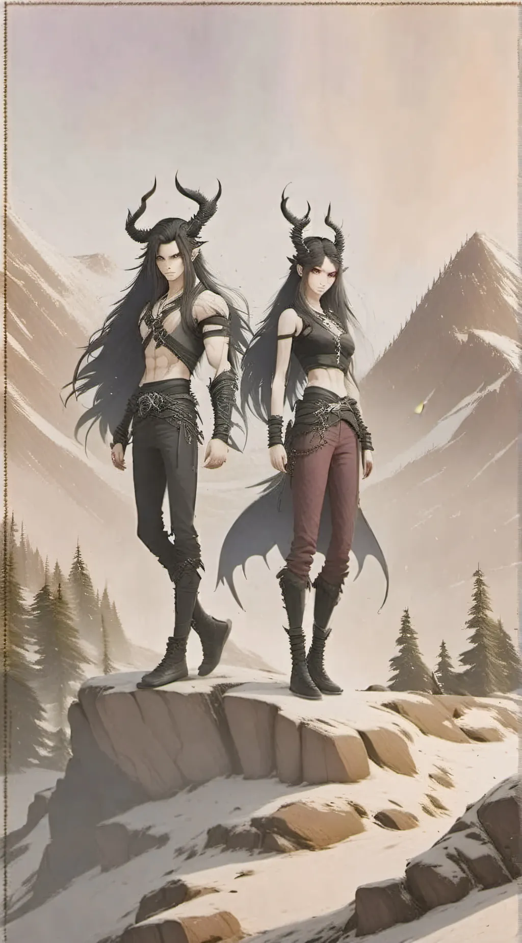 ai character: Ash and Blaze background