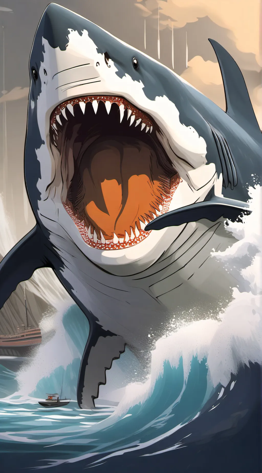 ai character: Megaladon  background