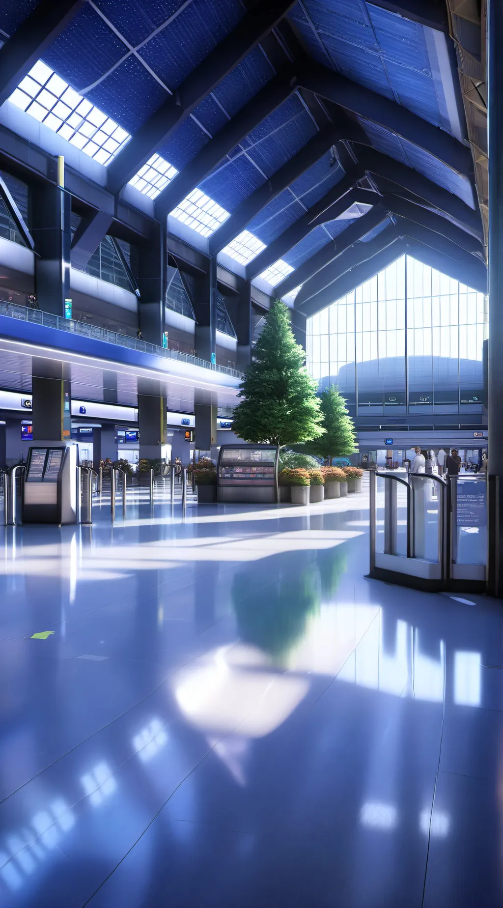ai character: MHA Airport background