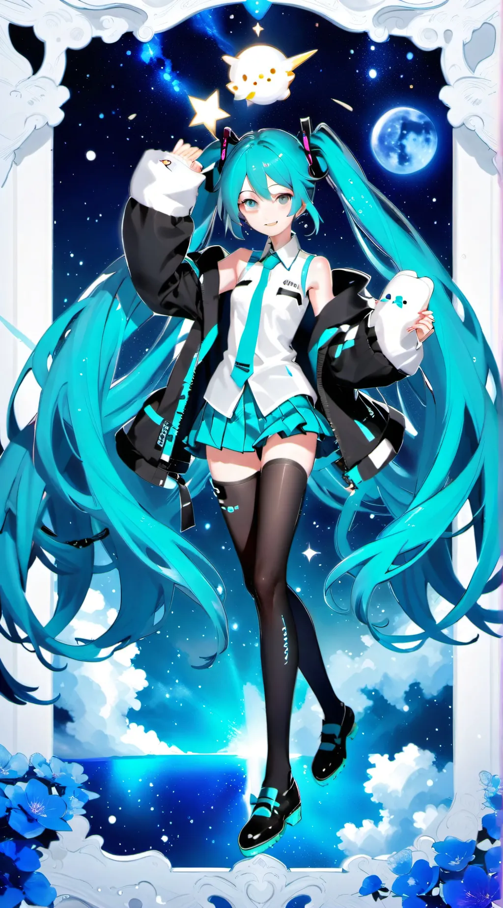 ai character: Miku gf background