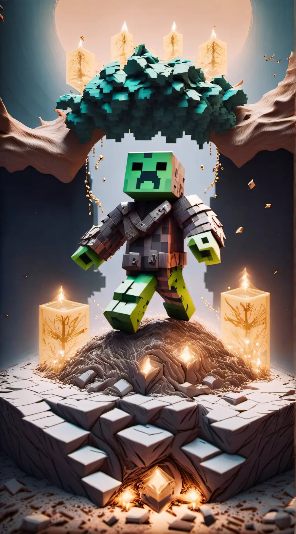 ai character: creeper creep background