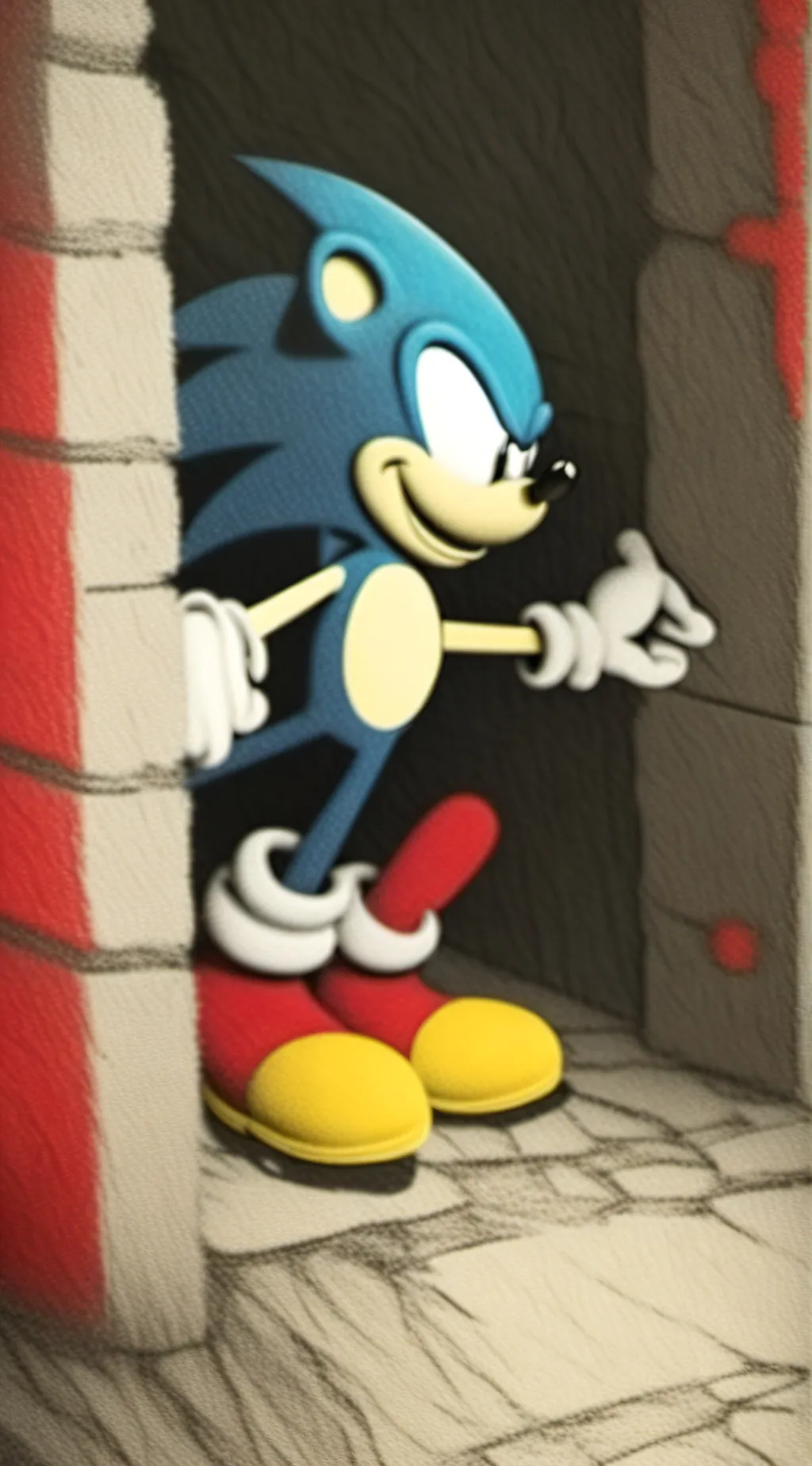 ai character: sonic and Mickey background