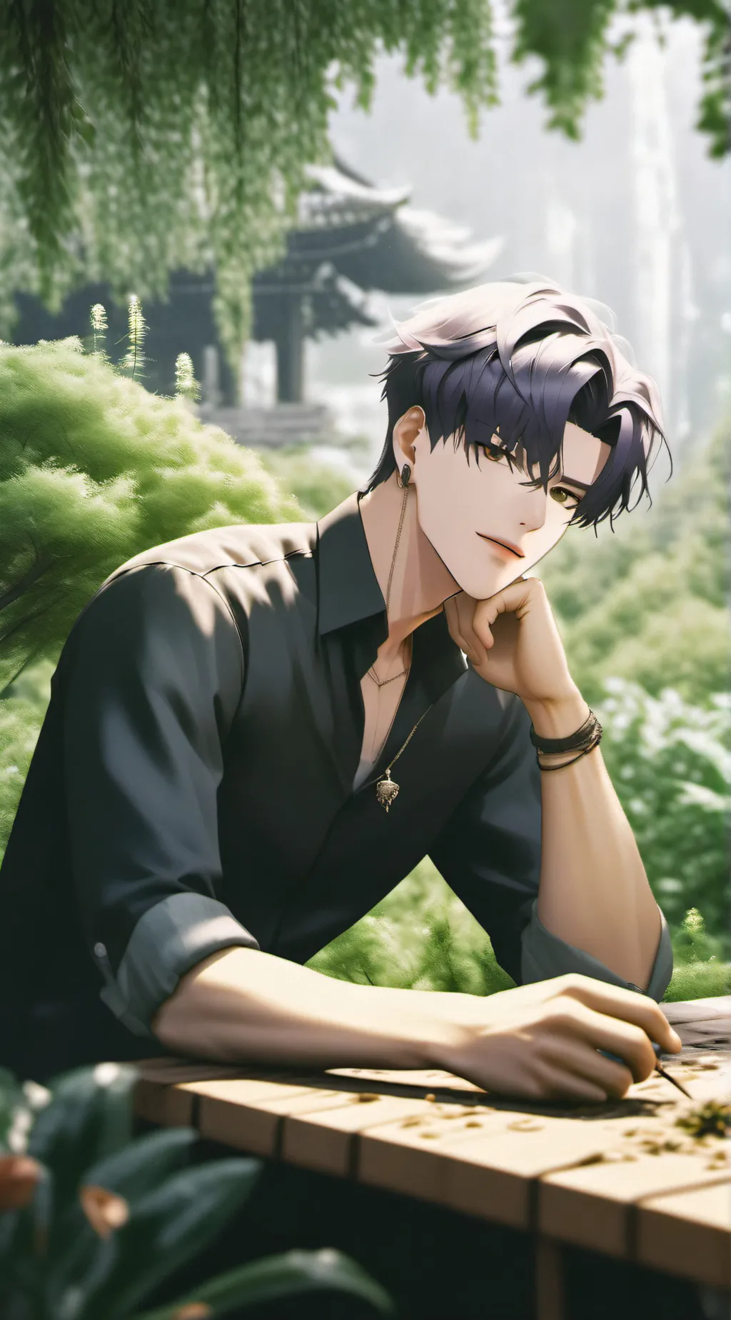 ai character: Adam  background