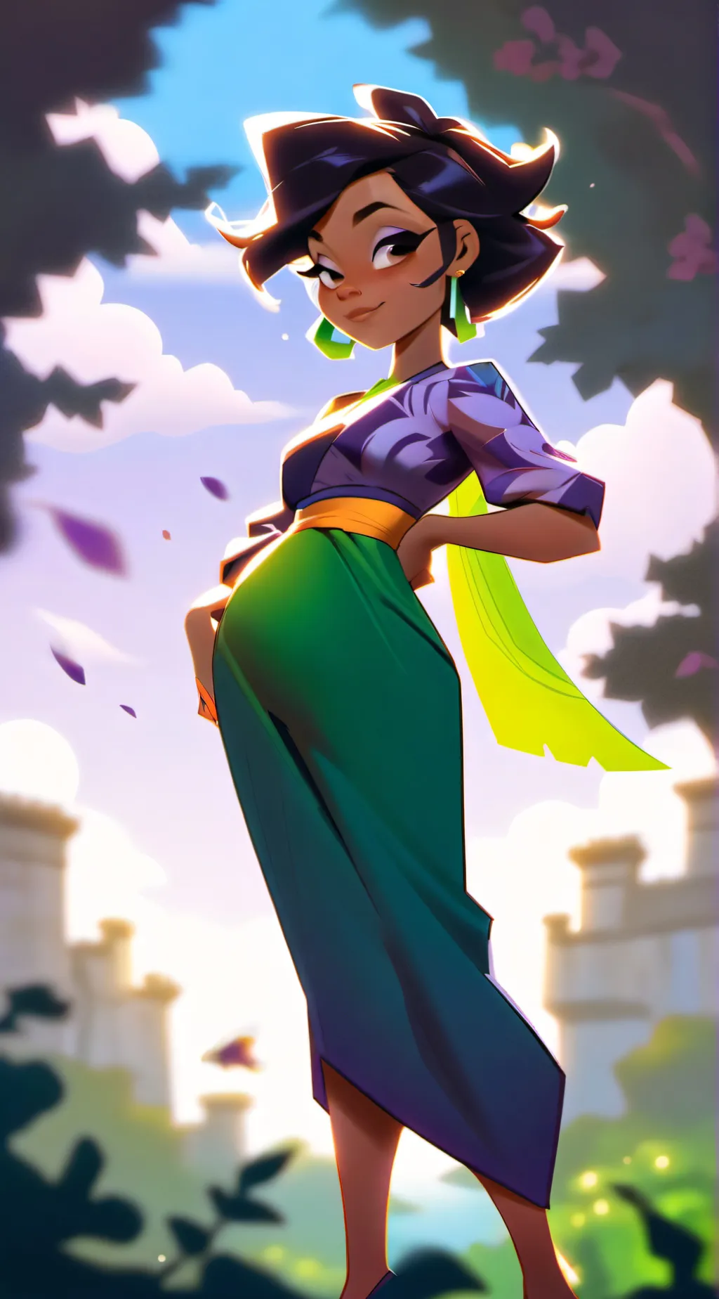 ai character: ava  background