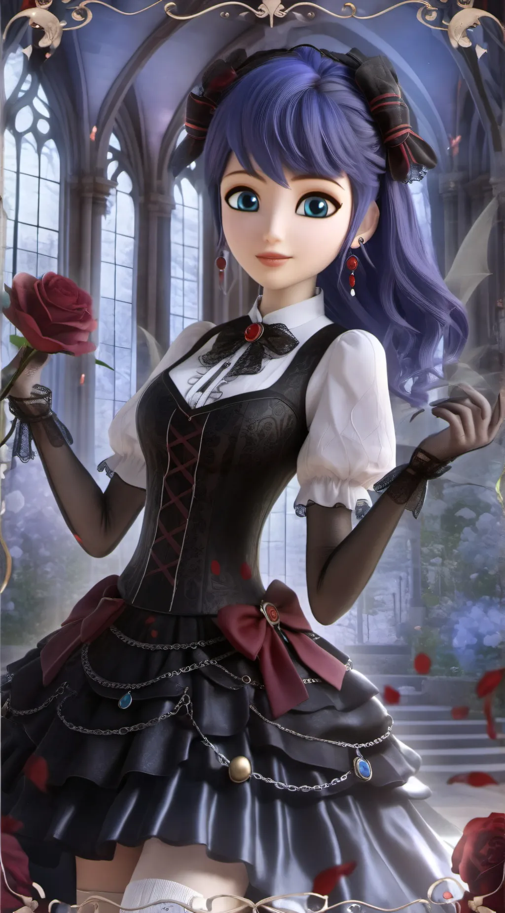 ai character: Marinette Dupan-Ch background